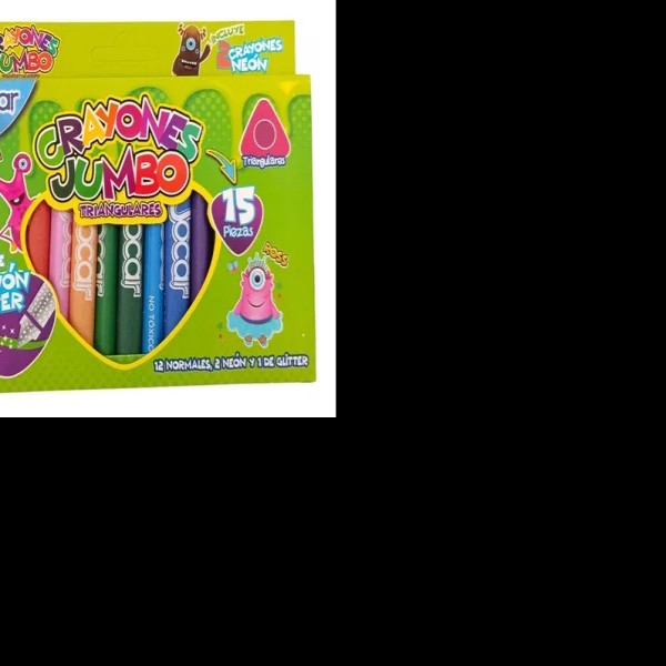 CRAYONES EST.C15 JUMBO NORMALNEONGLITTER E.12 C.72